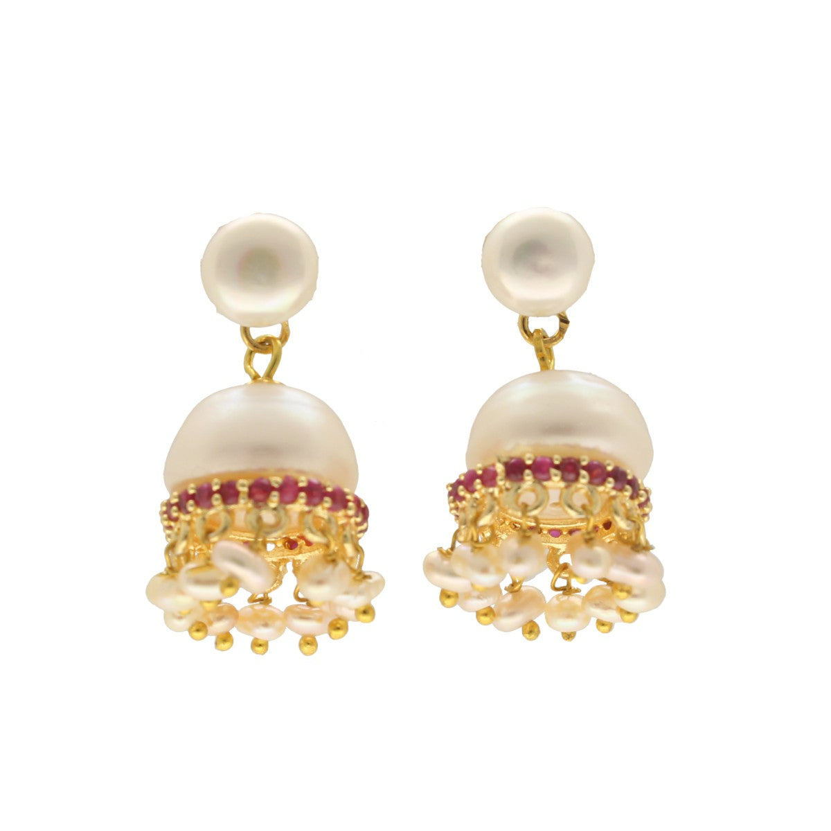 J Pearls Kamya Pearl Earrings - Swadesiicart