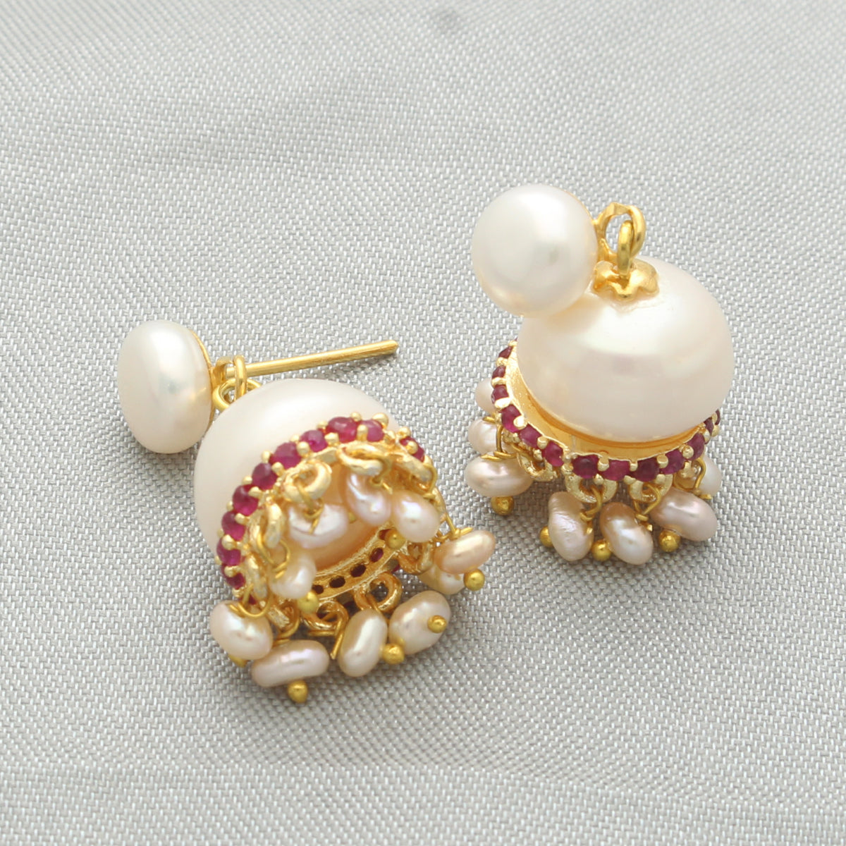 J Pearls Kamya Pearl Earrings - Swadesiicart
