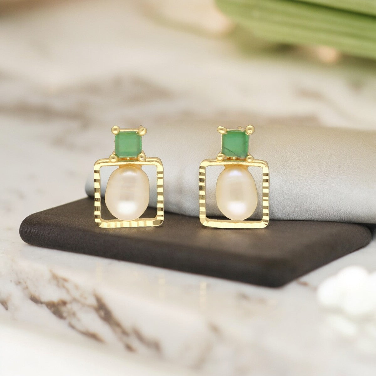 J Pearls Eva Pearl Earrings - Swadesiicart