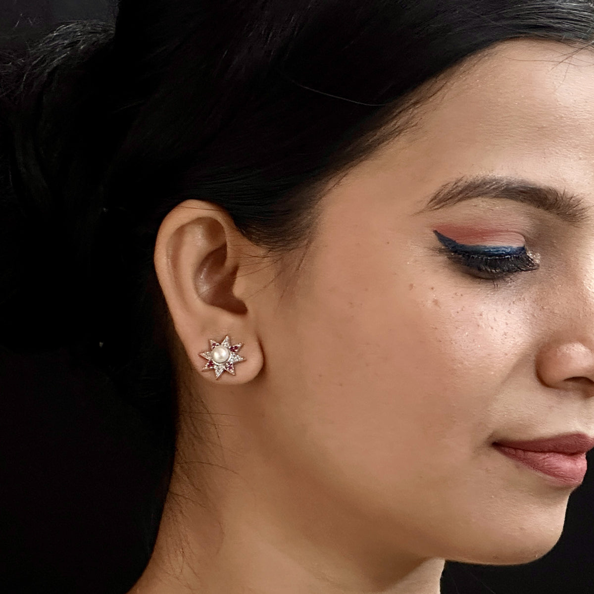 J Pearls Hiya Pearl Earrings - Swadesiicart