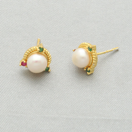 J Pearls Baani Pearl Earrings - Swadesiicart