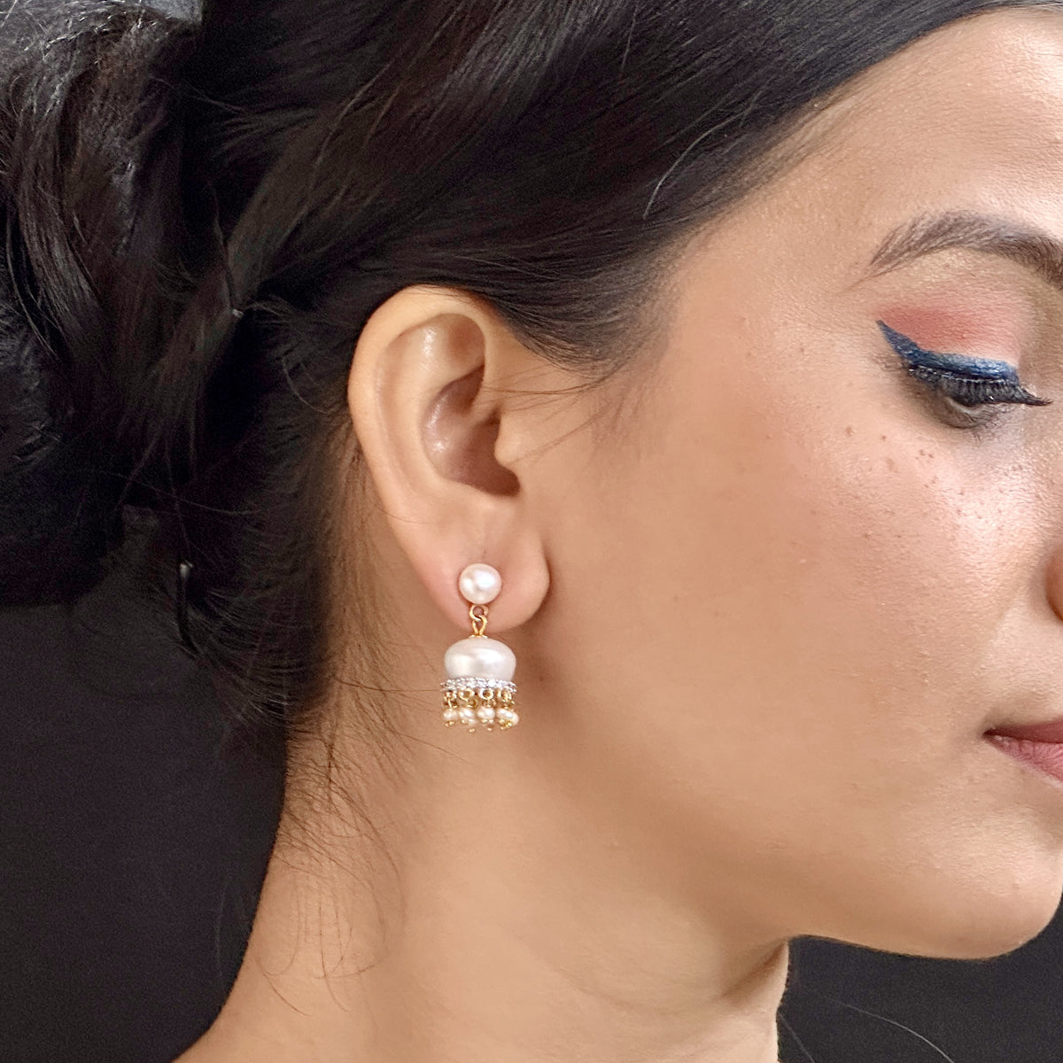 J Pearls Daksina Pearl Earrings - Swadesiicart