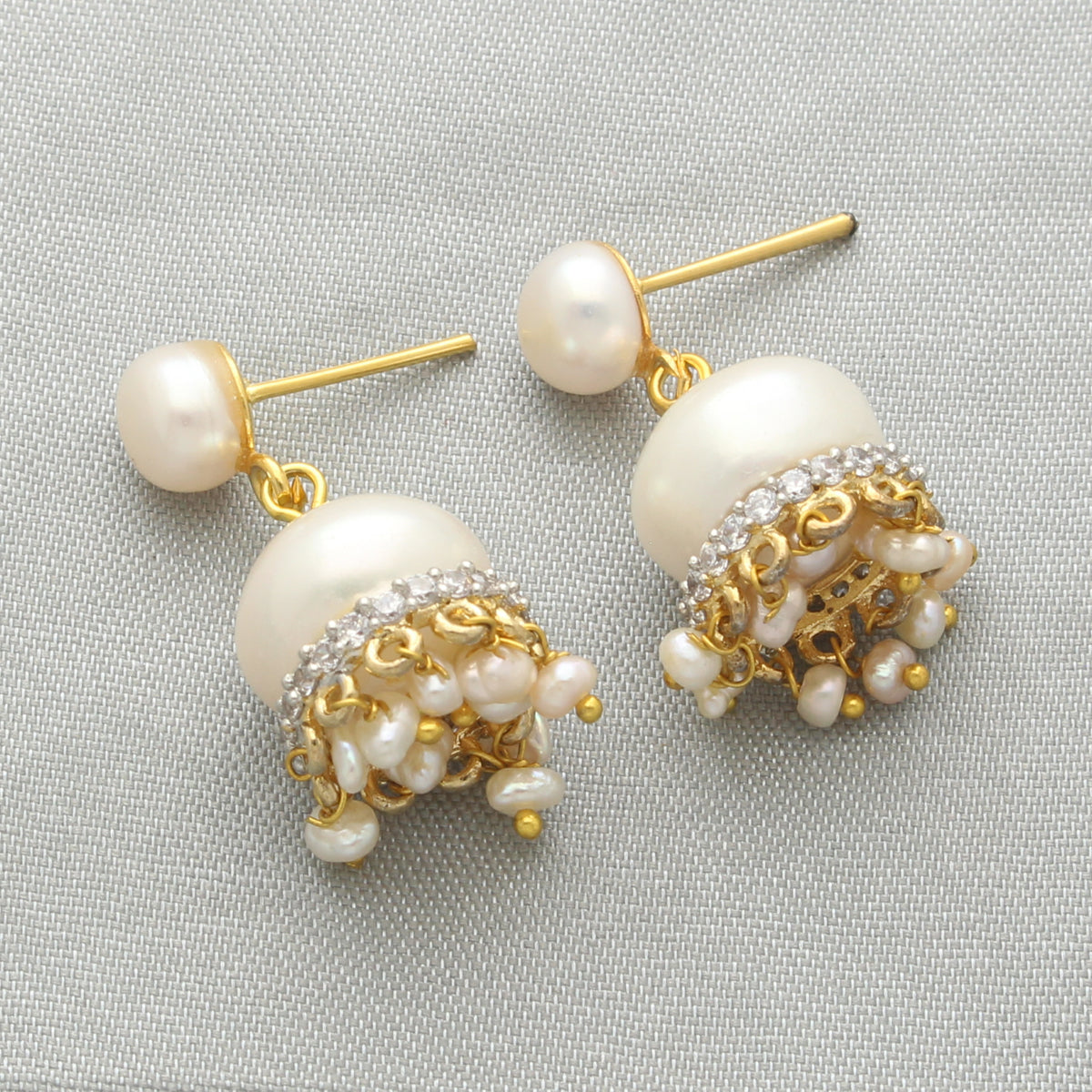 J Pearls Daksina Pearl Earrings - Swadesiicart
