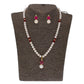 J Pearls Classic Red Pearl Pendant Set - Real Pearl Jewelry | Swadesiicart