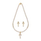 J Pearls Elegant Single Drop Pearl Set - Real Pearl Jewelry - Swadesiicart