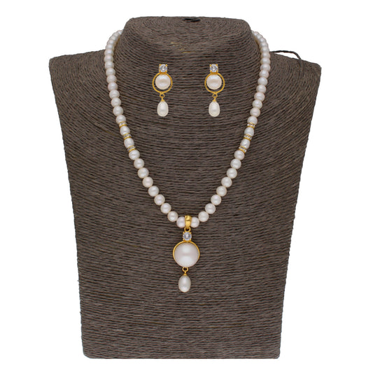J Pearls Elegant Single Drop Pearl Set - Real Pearl Jewelry - J Pearls