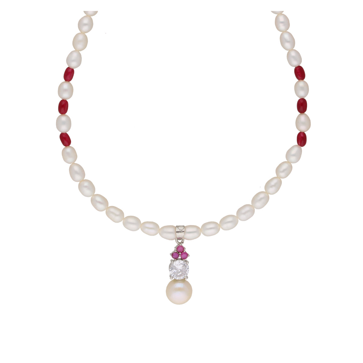 J Pearls Trendy Pearl Pendant Set - Real Pearl Jewelry | Swadesiicart