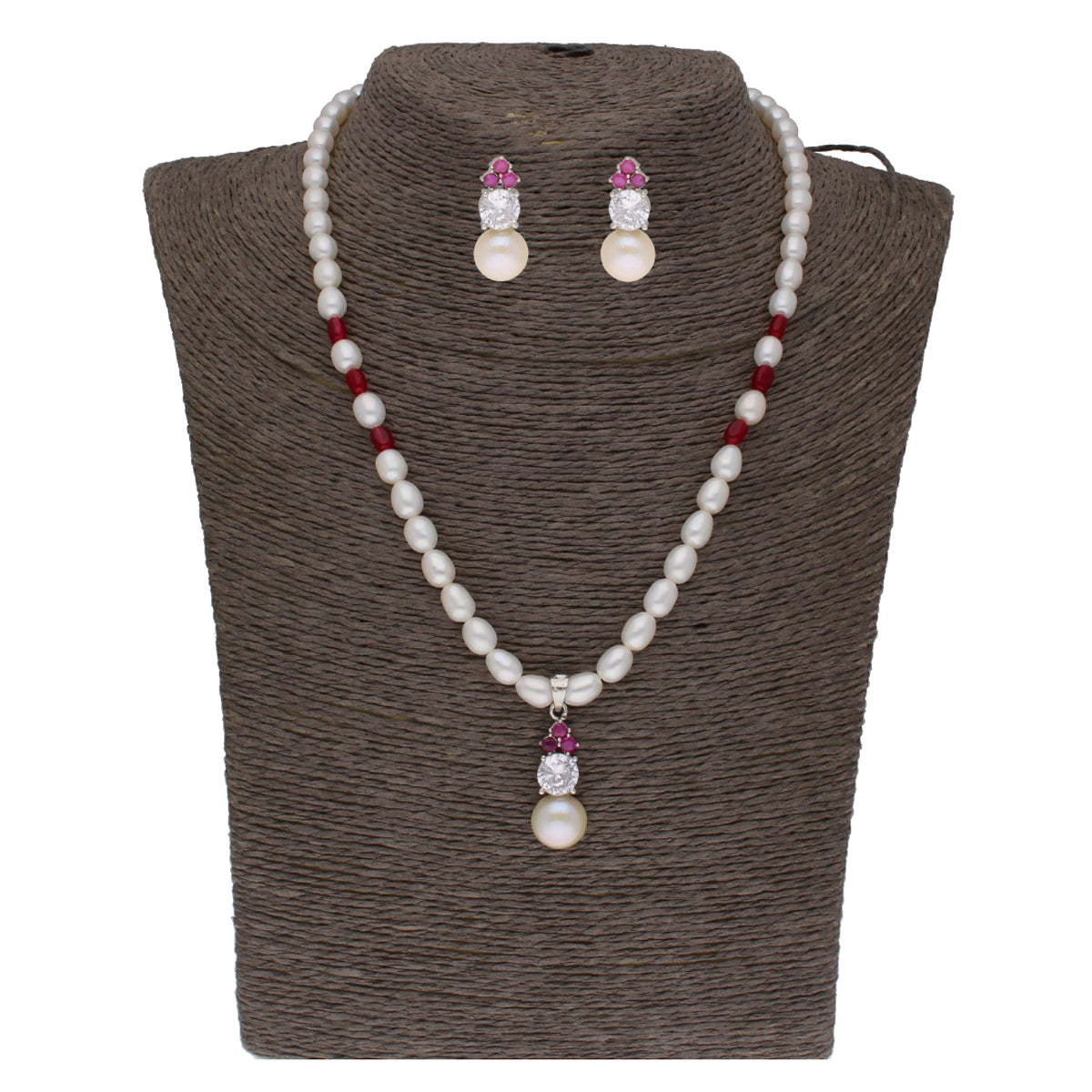 J Pearls Trendy Pearl Pendant Set - Real Pearl Jewelry | Swadesiicart