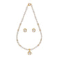 J Pearls Single String Fashionable Pearl Set - Real Pearl Jewelry - Swadesiicart