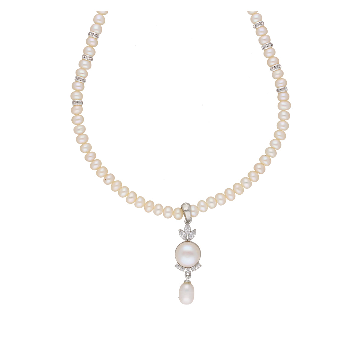 J Pearls Fashionable Pearl Pendant Set - Real Pearl Jewelry | Swadesiicart