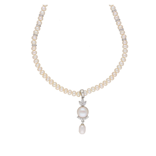 J Pearls Fashionable Pearl Pendant Set - Real Pearl Jewelry | Swadesiicart
