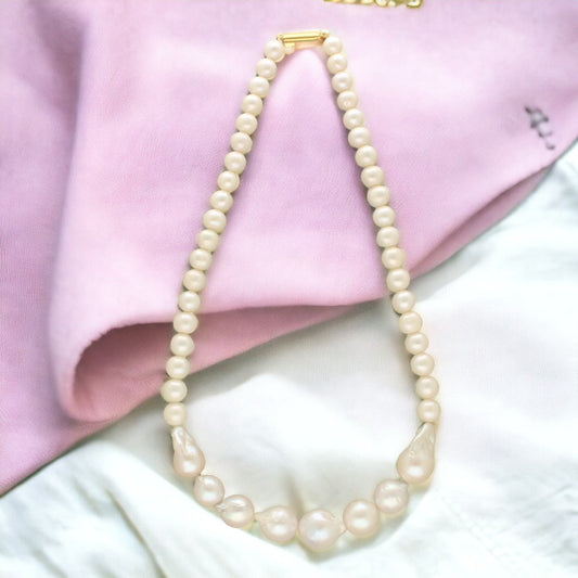 J Pearls Falak 1 Line Baroque Pearl Necklaces | Swadesiicart