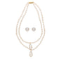 J Pearls Oeshi 2 Lines Oval Pearl Necklaces | Swadesiicart