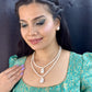 J Pearls Oeshi 2 Lines Oval Pearl Necklaces | Swadesiicart