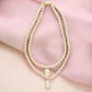 J Pearls Oeshi 2 Lines Oval Pearl Necklaces | Swadesiicart