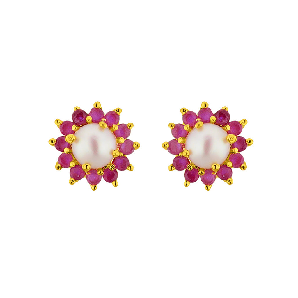 J Pearls Red Rose Pearl Earrings - Real Pearl Jewelry - J Pearls