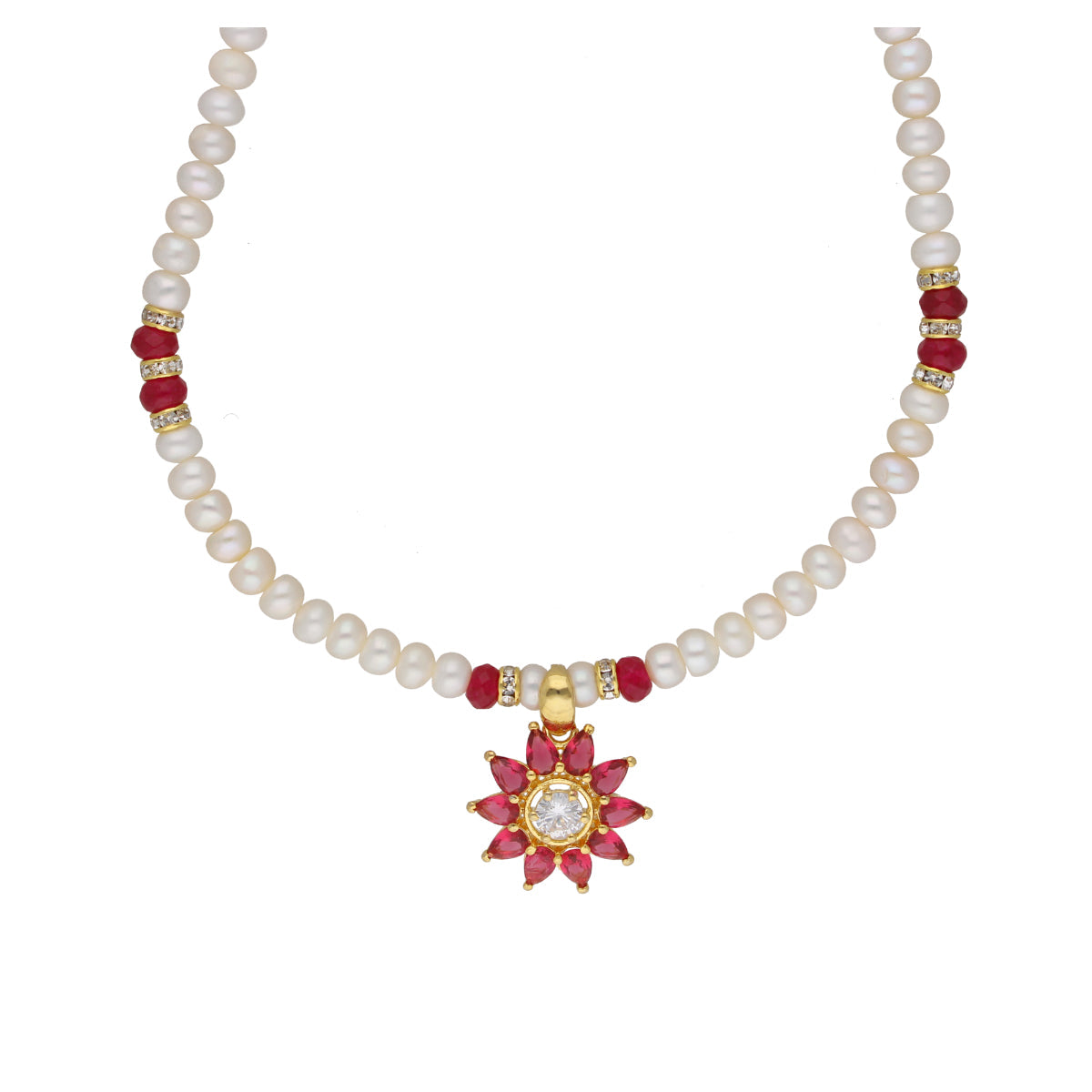 J Pearls Abdhija 1 Line Pearl Sets - Real Pearl Jewelry - Swadesiicart