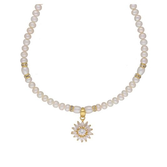 J Pearls Anahita 1 Line Pearl Sets - Real Pearl Jewelry - Swadesiicart