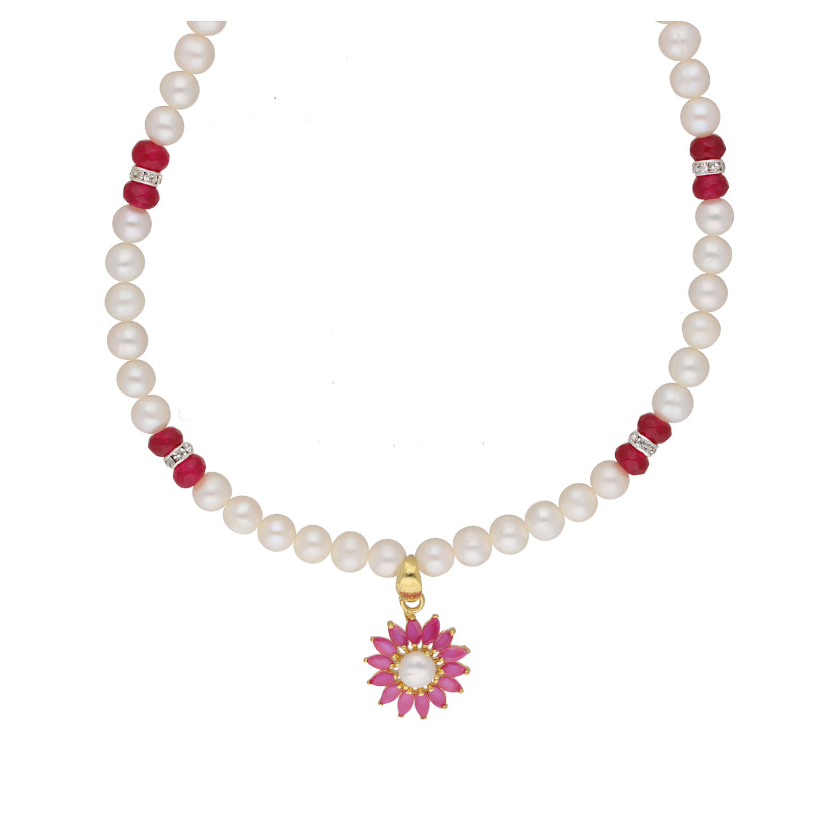 J Pearls Navishka 1 Line Pearl Sets - Real Pearl Jewelry - Swadesiicart