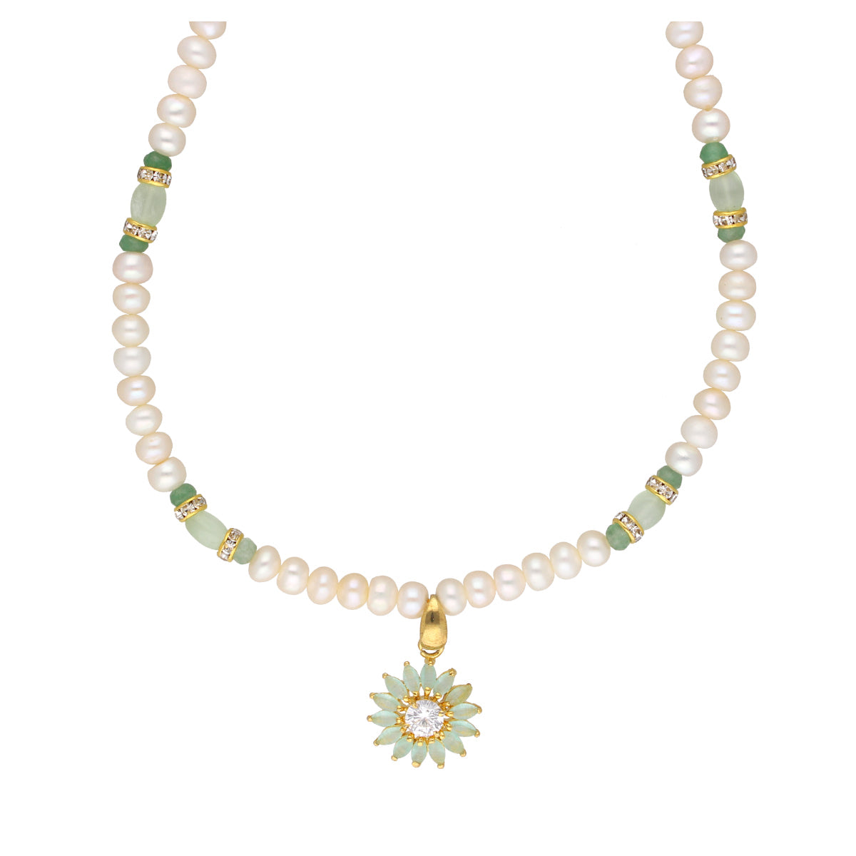 J Pearls Babita 1 Line Pearl Sets - Real Pearl Jewelry - Swadesiicart