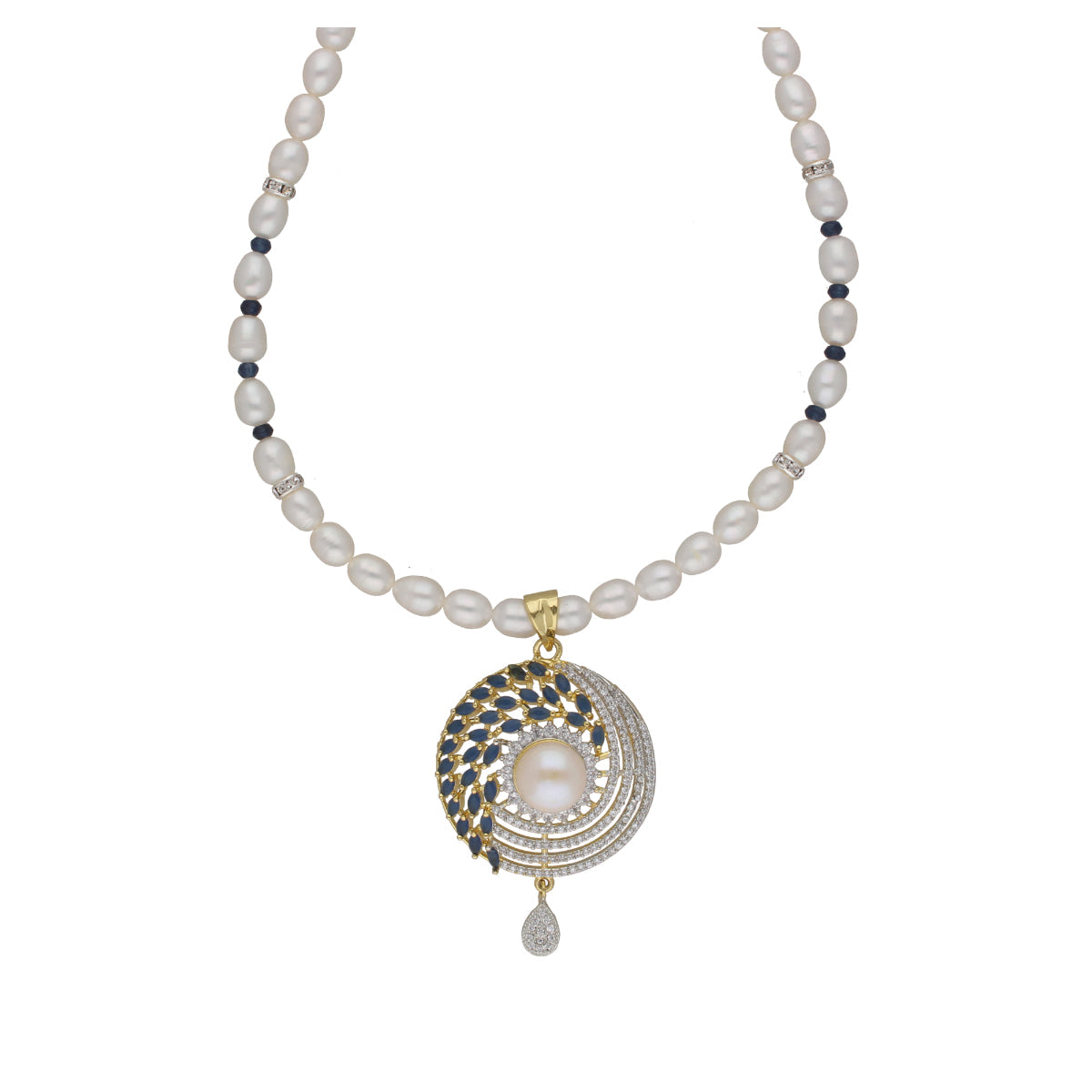 J Pearls Candalini 1 Line Pearl Sets - Real Pearl Jewelry - Swadesiicart
