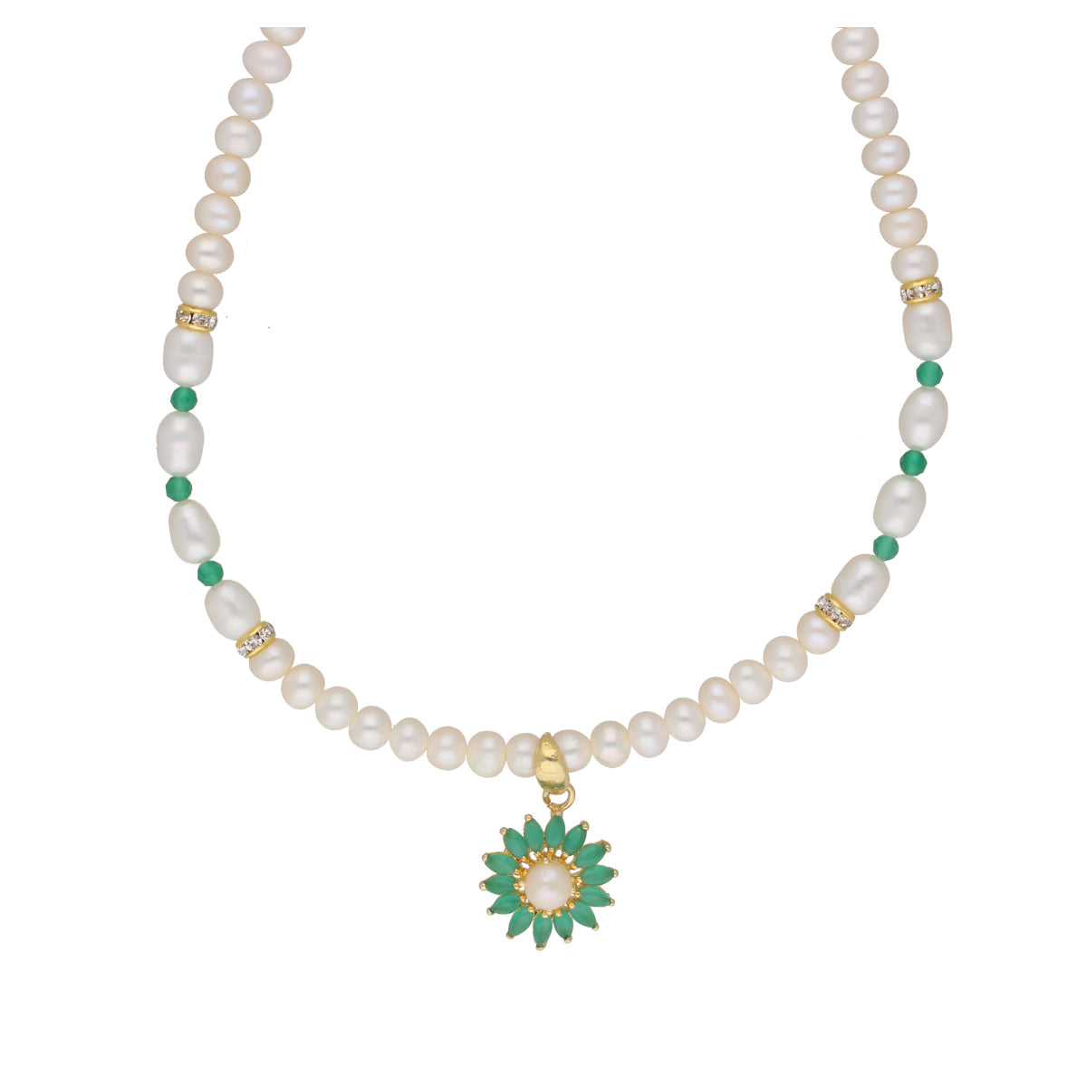 J Pearls Bahupuspa 1 Line Pearl Sets - Real Pearl Jewelry - Swadesiicart