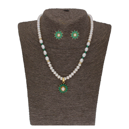 J Pearls Bahupuspa 1 Line Pearl Sets - Real Pearl Jewelry - J Pearls