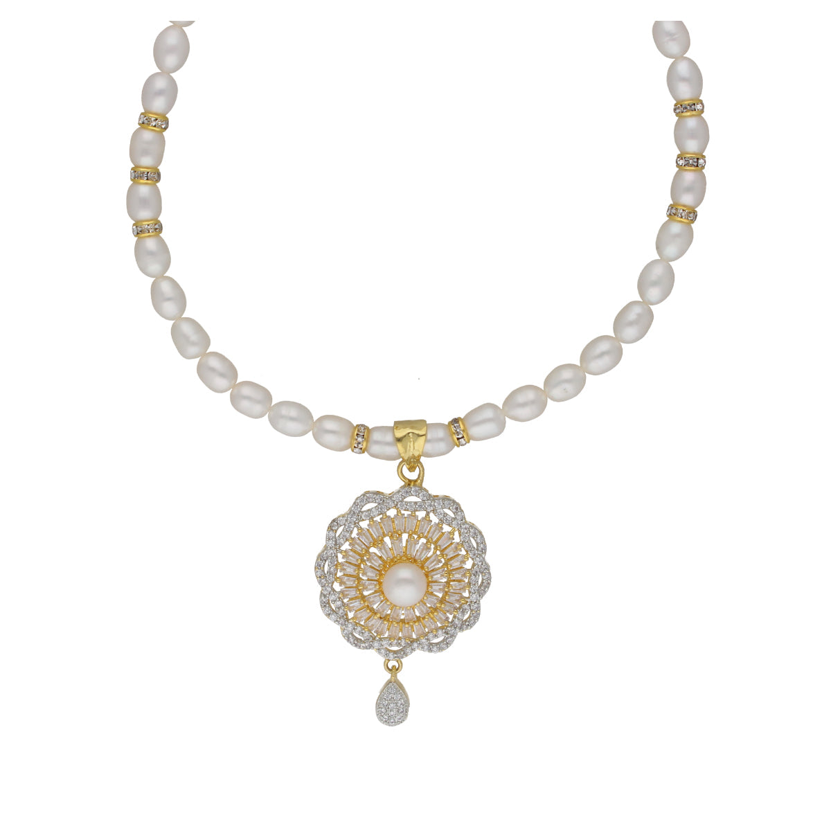 J Pearls Gianna 1 Line Pearl Sets - Real Pearl Jewelry - Swadesiicart