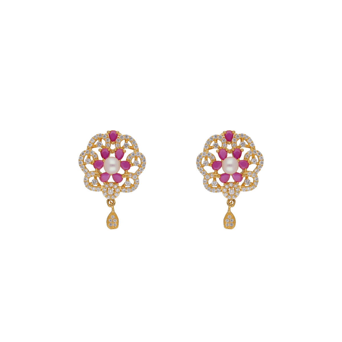 J Pearls Krishna 1 Line Pearl Sets - Real Pearl Jewelry - Swadesiicart