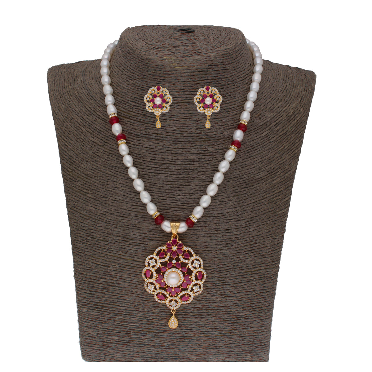J Pearls Krishna 1 Line Pearl Sets - Real Pearl Jewelry - J Pearls