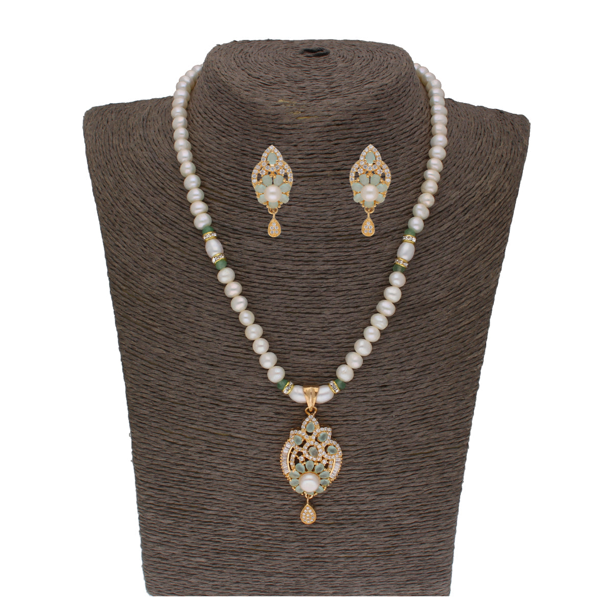 J Pearls Jhanvi 1 Line Pearl Sets - Real Pearl Jewelry - J Pearls