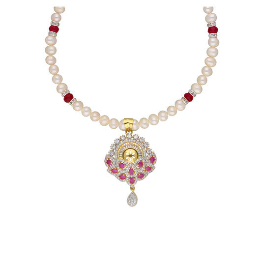 J Pearls Fatehjit 1 Line Pearl Sets - Real Pearl Jewelry - Swadesiicart