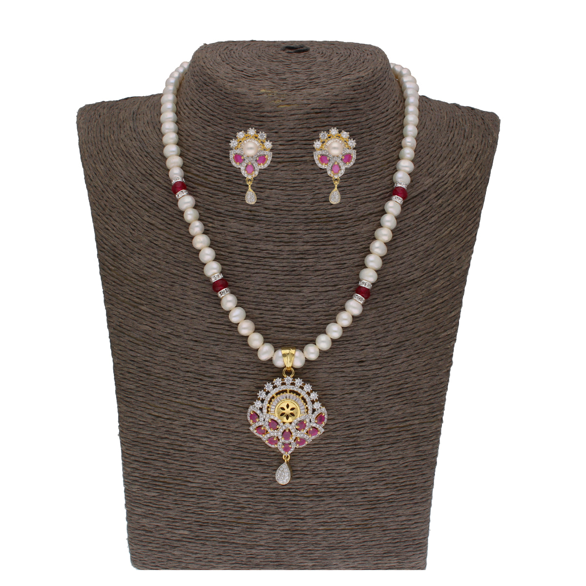 J Pearls Fatehjit 1 Line Pearl Sets - Real Pearl Jewelry - J Pearls