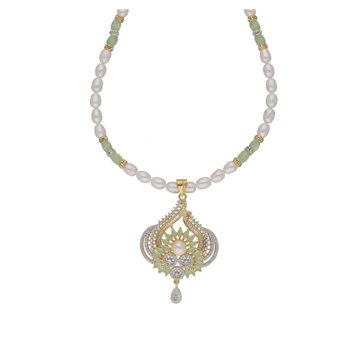 J Pearls Dhavni 1 Line Pearl Sets - Real Pearl Jewelry - Swadesiicart