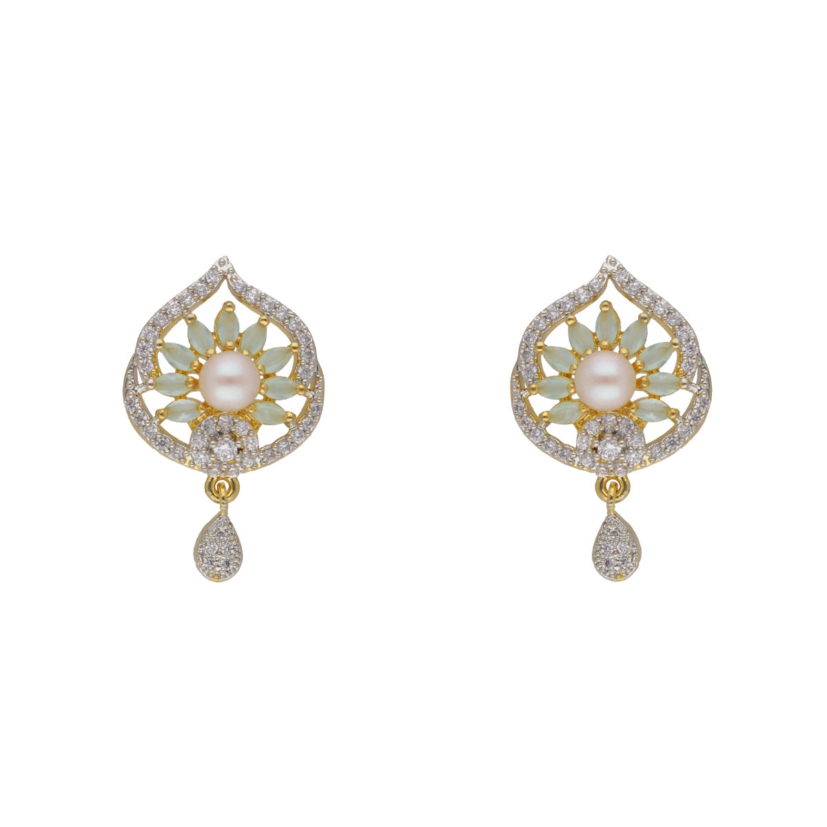 J Pearls Dhavni 1 Line Pearl Sets - Real Pearl Jewelry - Swadesiicart