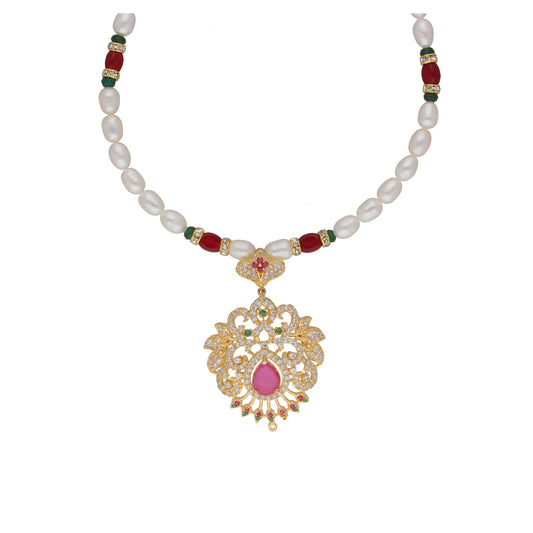 J Pearls Bahgvanti 1 Line Pearl Sets - Real Pearl Jewelry - Swadesiicart