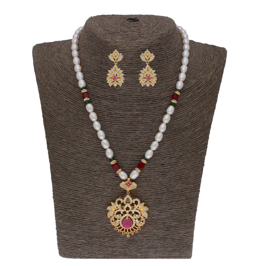 J Pearls Bahgvanti 1 Line Pearl Sets - Real Pearl Jewelry - J Pearls