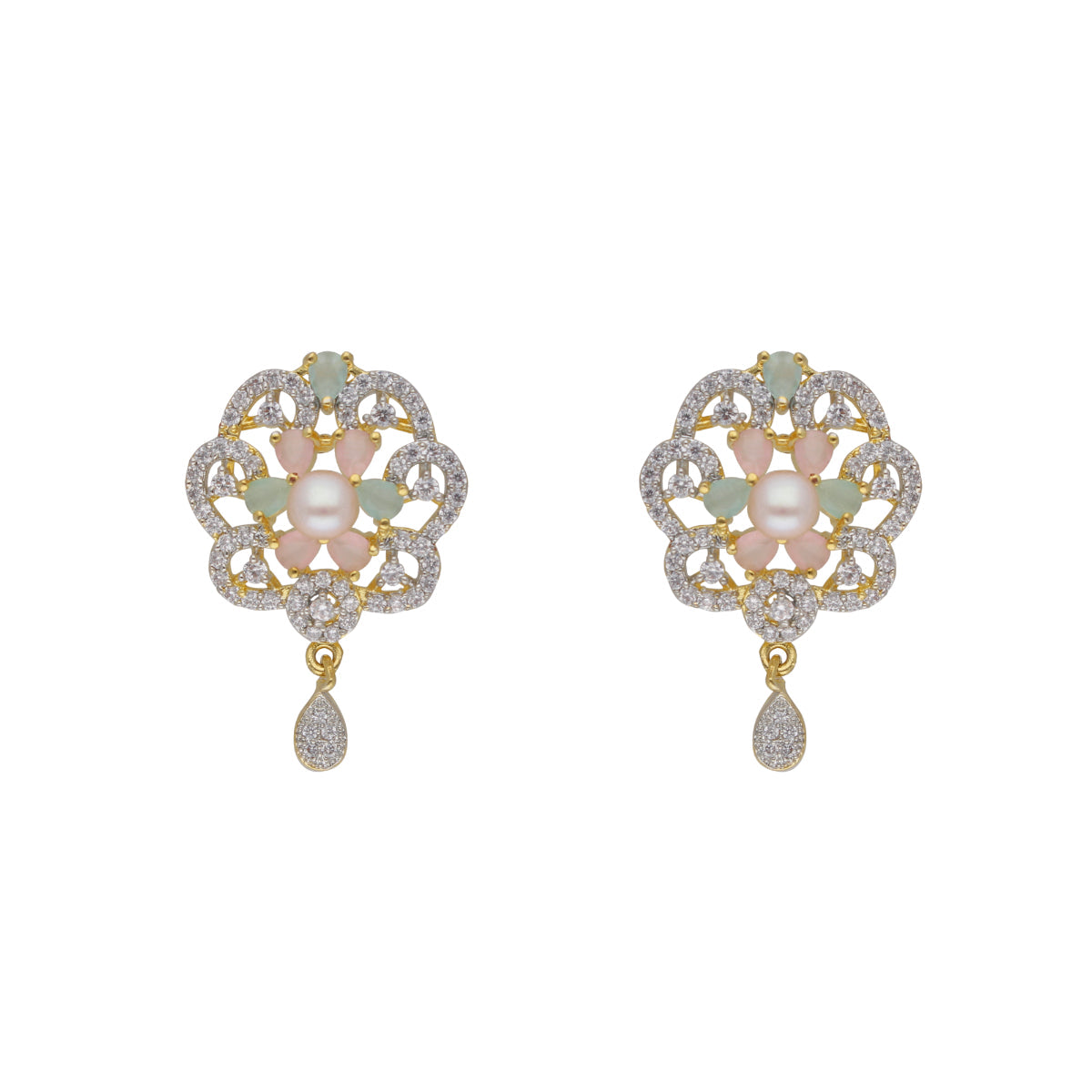 J Pearls Cherry 1 Line Pearl Sets - Real Pearl Jewelry - Swadesiicart