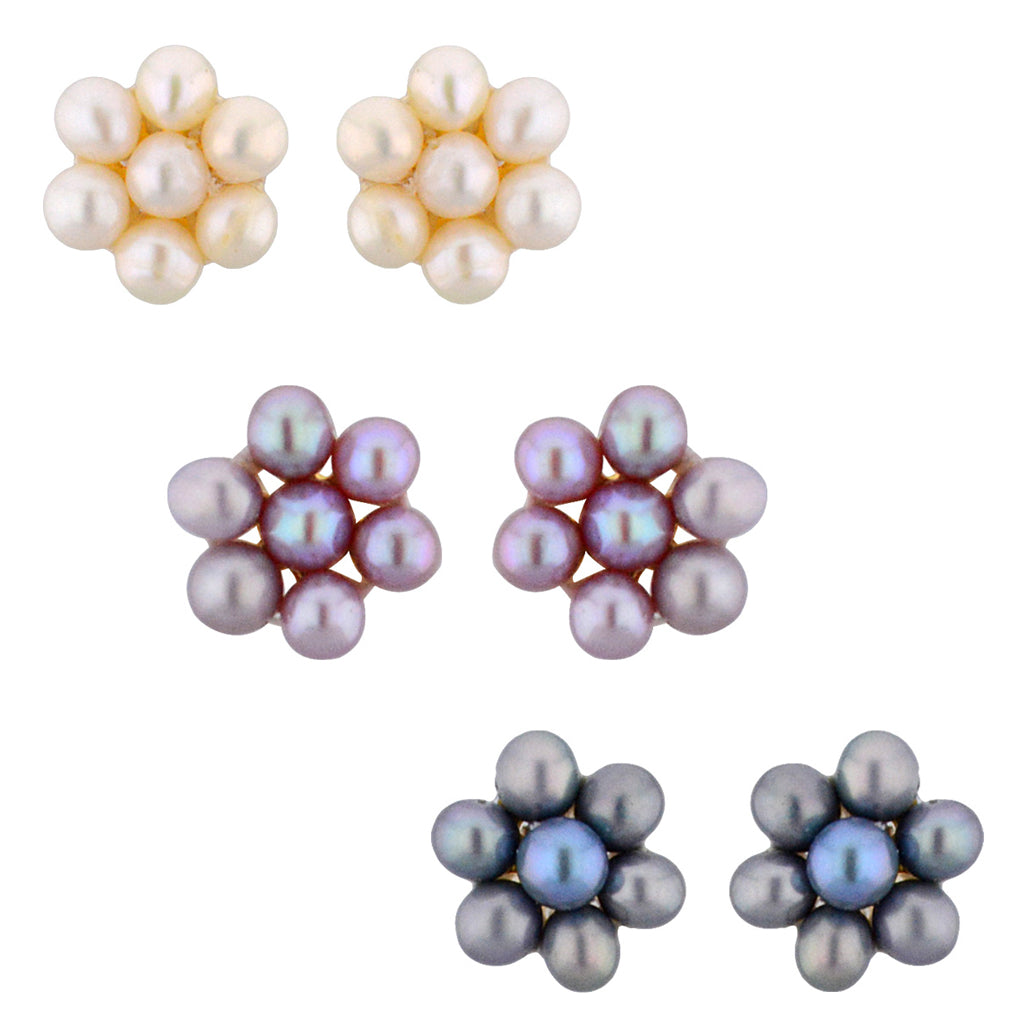 J Pearls Set Of 3 Pair Pearl Earrings - Real Pearl Jewelry - J Pearls
