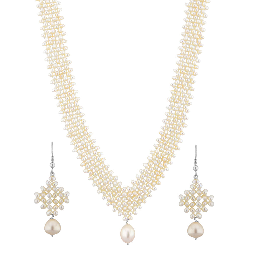 J Pearls Conventional Pearl Necklace Set - Real Pearl Jewelry - J Pearls