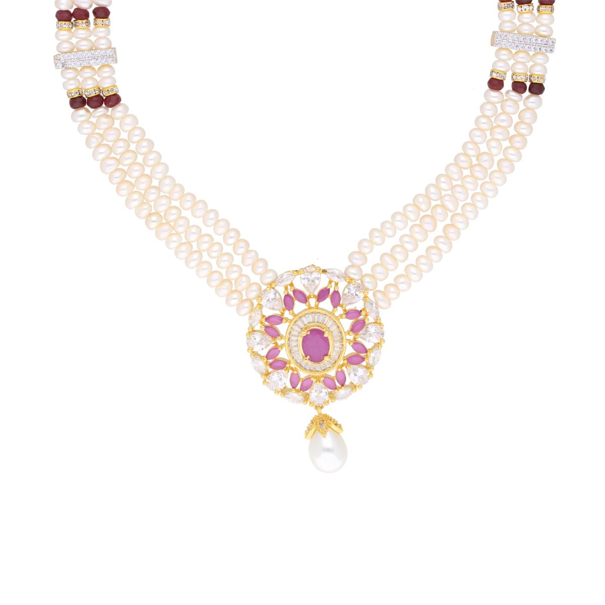 J Pearls Iditri Pearl Set - Real Pearl Jewelry - Swadesiicart