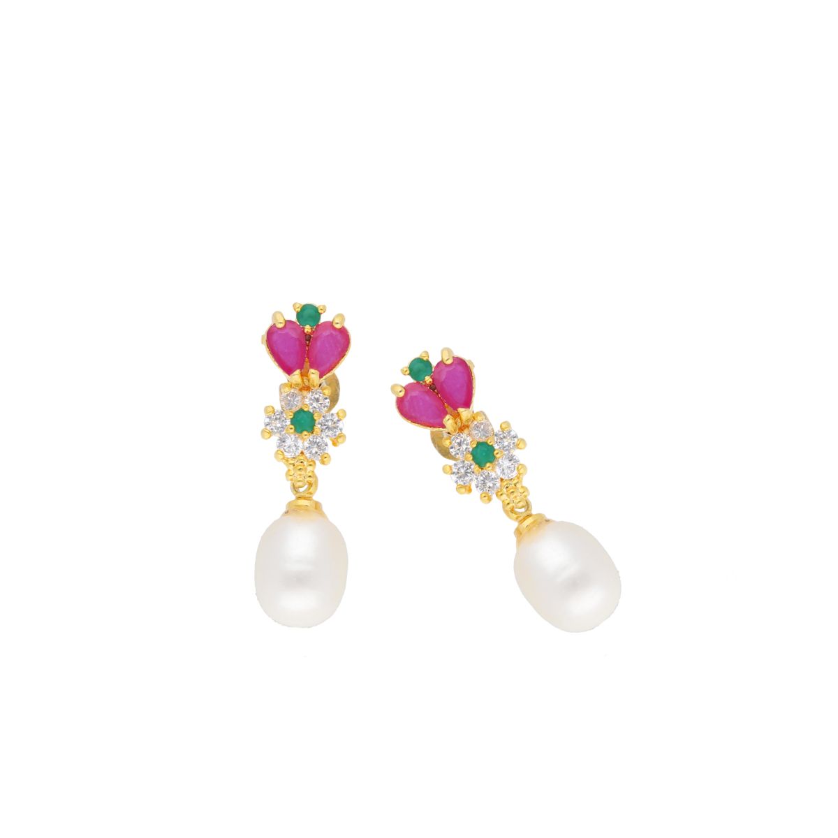 J Pearls Eva Pearl Earrings - Real Pearl Jewelry | Swadesiicart