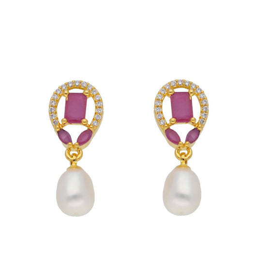 J Pearls Yami Pearl Earrings - Real Pearl Jewelry - Swadesiicart