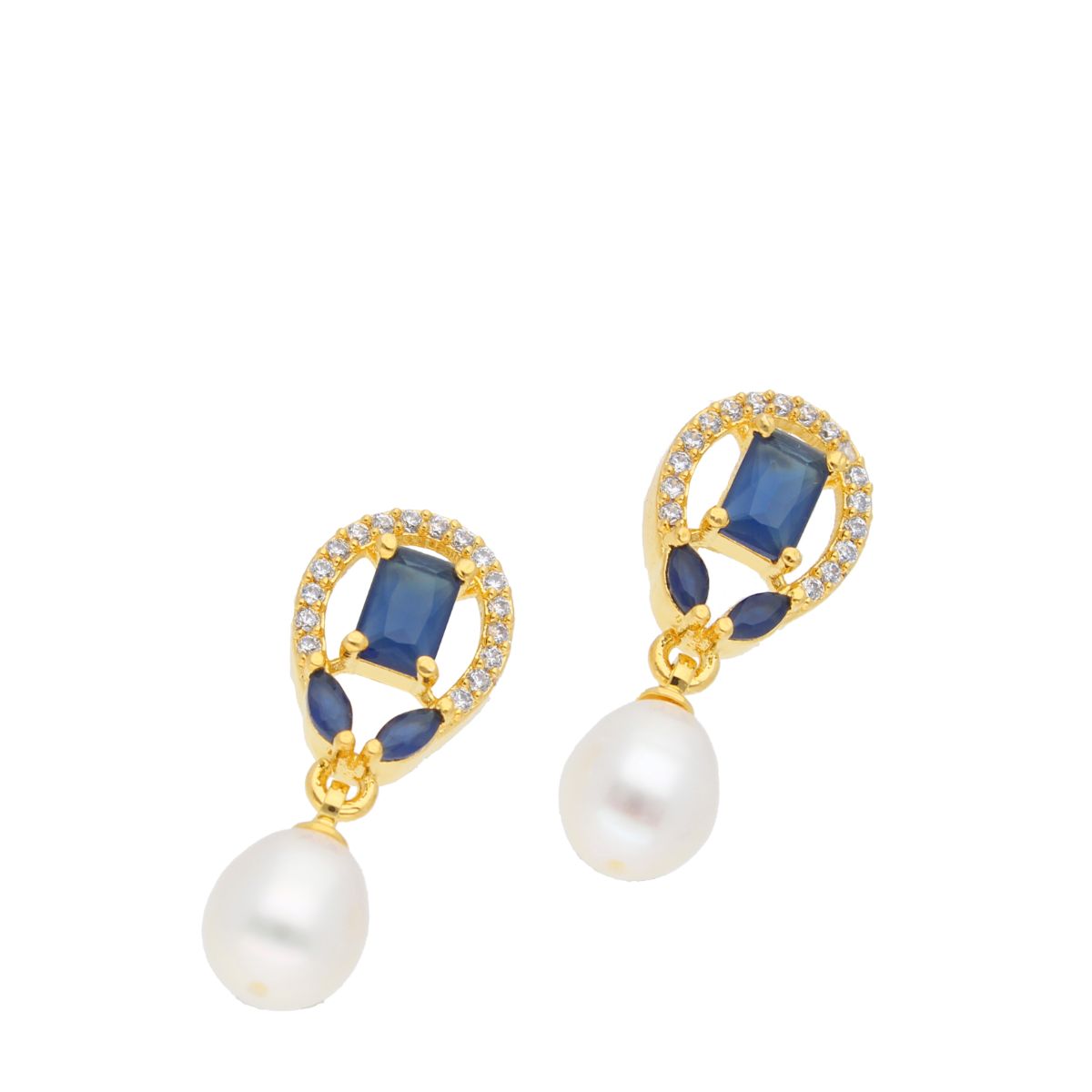 J Pearls Abanti Pearl Earrings - Real Pearl Jewelry - Swadesiicart