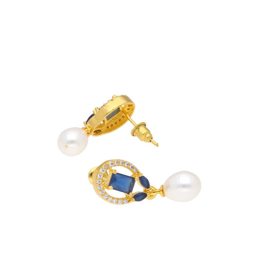 J Pearls Abanti Pearl Earrings - Real Pearl Jewelry - Swadesiicart