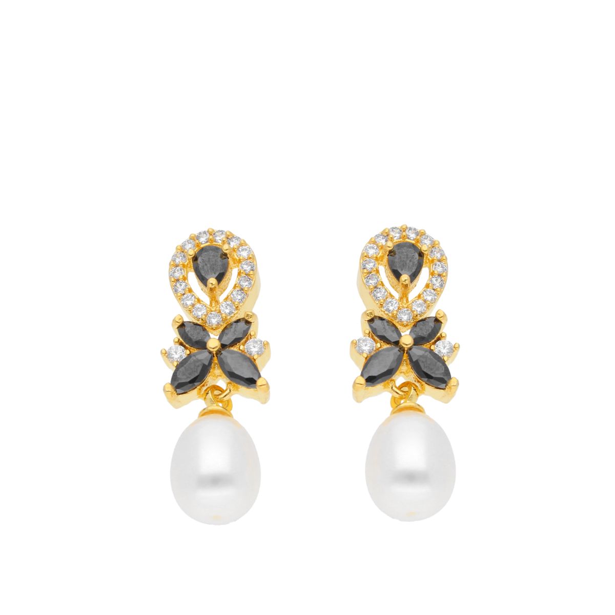 J Pearls Abarna Pearl Earrings - Real Pearl Jewelry | Swadesiicart