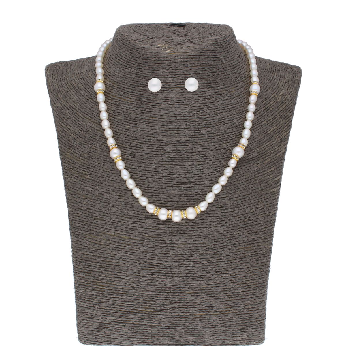 J Pearls Yashvi 1 Line Pearl Set - Real Pearl Jewelry - J Pearls