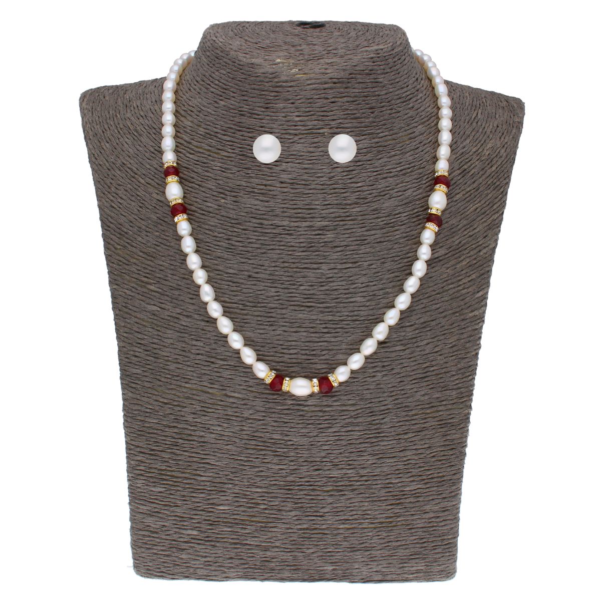 J Pearls Navishka 1 Line Pearl Set - Real Pearl Jewelry - J Pearls