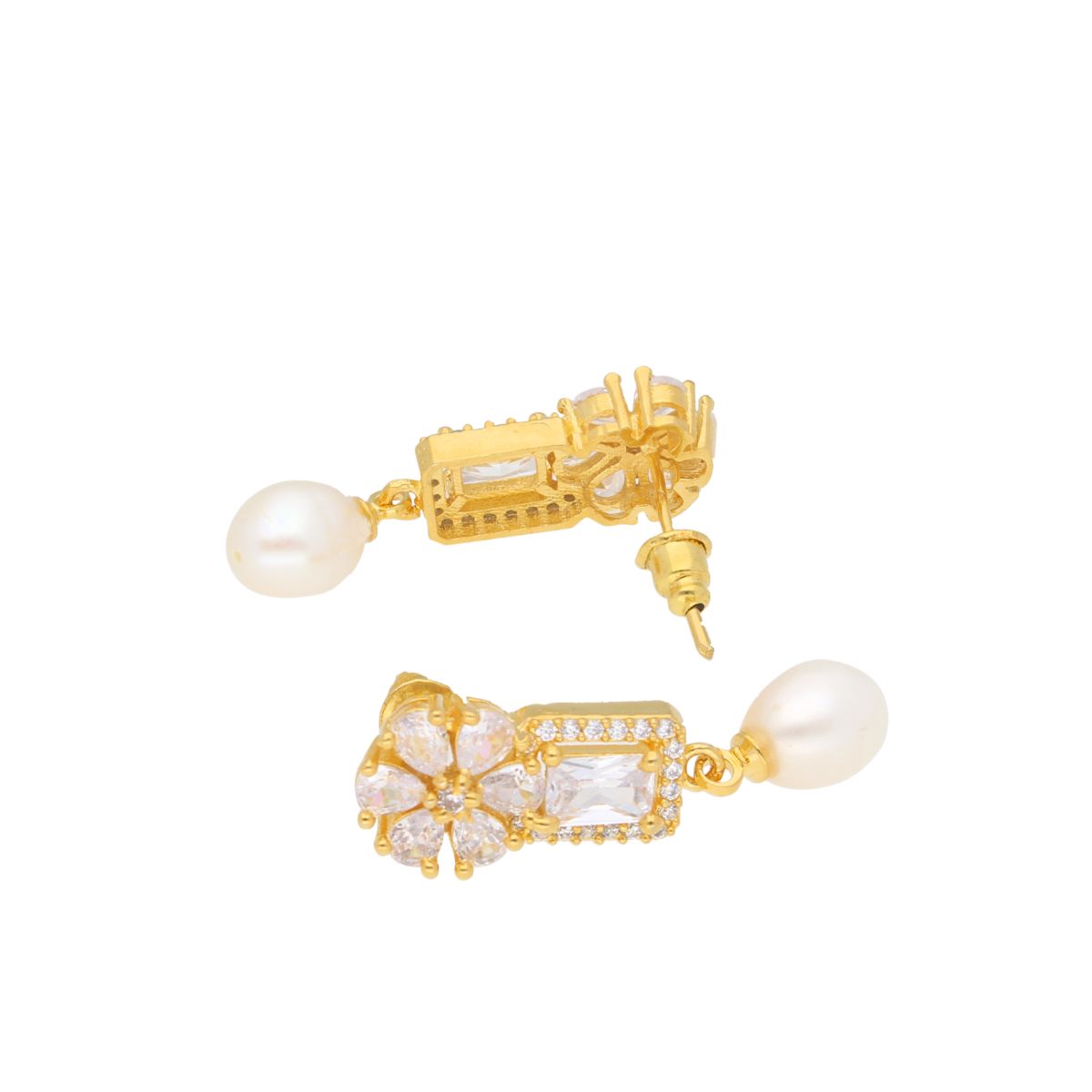 J Pearls Babita Pearl Earrings - Real Pearl Jewelry - Swadesiicart