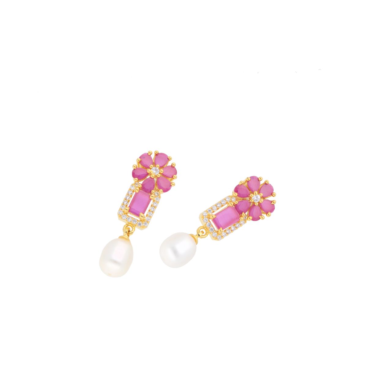 J Pearls Ishika Pearl Earrings - Real Pearl Jewelry | Swadesiicart
